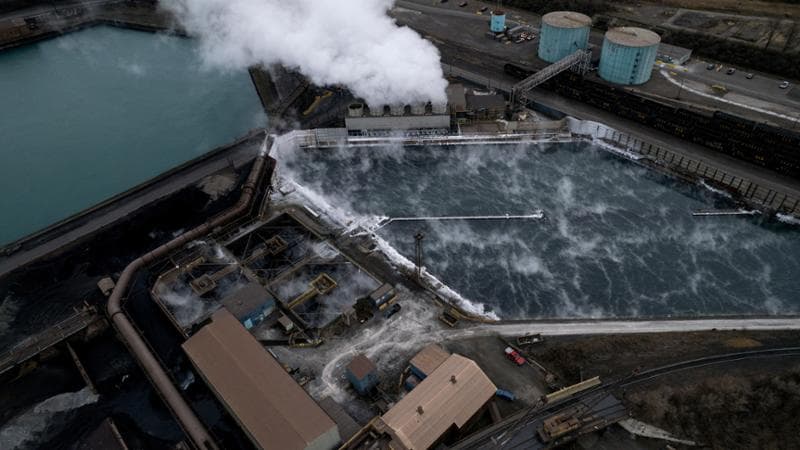 Un acciaieria di Us Steel nell'Indiana