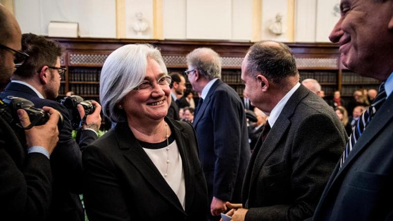 21/02/2018 Roma, relazione conclusiva della commissione antimafia, nella foto Rosi Bindi, presidente della Commissione Antimafia