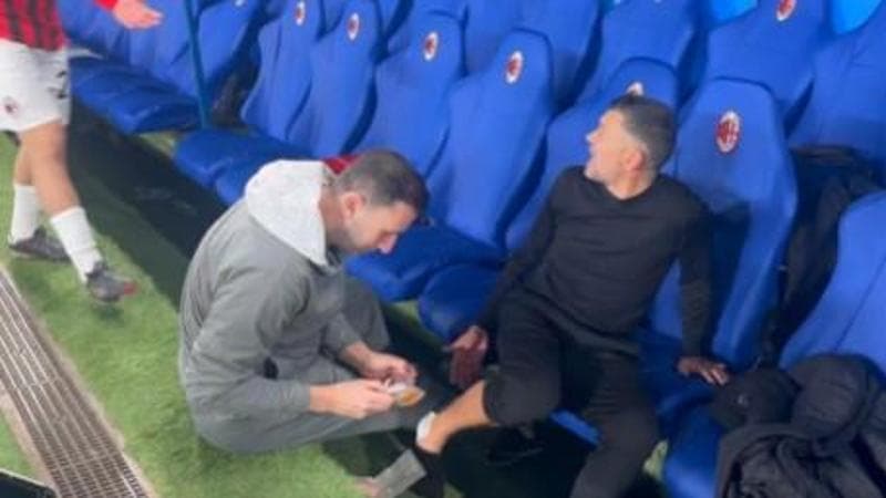 Conceiçao soccorso dallo staff medico del Milan
