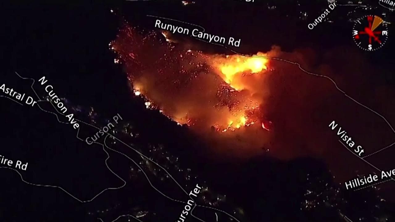 Los Angeles, la mappa del "Sunset Fire": i roghi da Hollywood Boulevard a Mulholland Drive