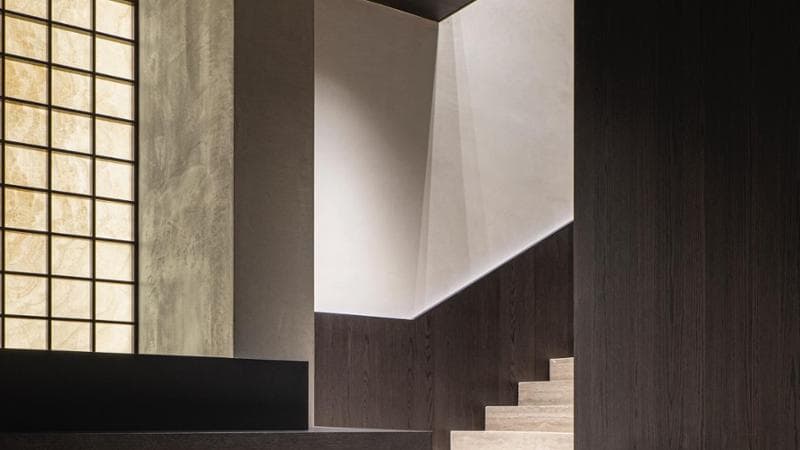 Il pattern geometrico ricorre negli interni