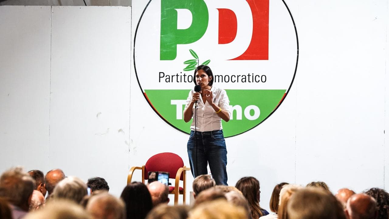 09/09/2024 Torino. Festa dell’Unità del Partito Democratico. Nella foto l’arrivo della segretaria del partito nazionale, Elly Schlein.