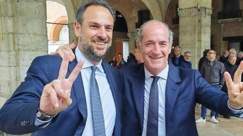 Il sindaco di Treviso Conte e Zaia