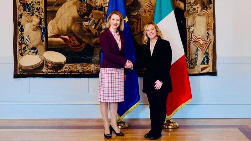 Kaja Kallas e Giorgia Meloni&nbsp;
