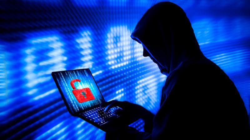 silhouette adult man hacker