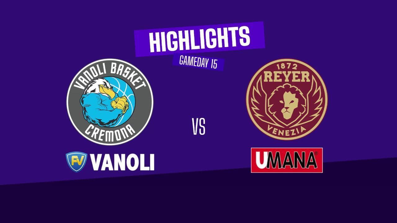 Basket serie A, gli highlights di Cremona-Venezia