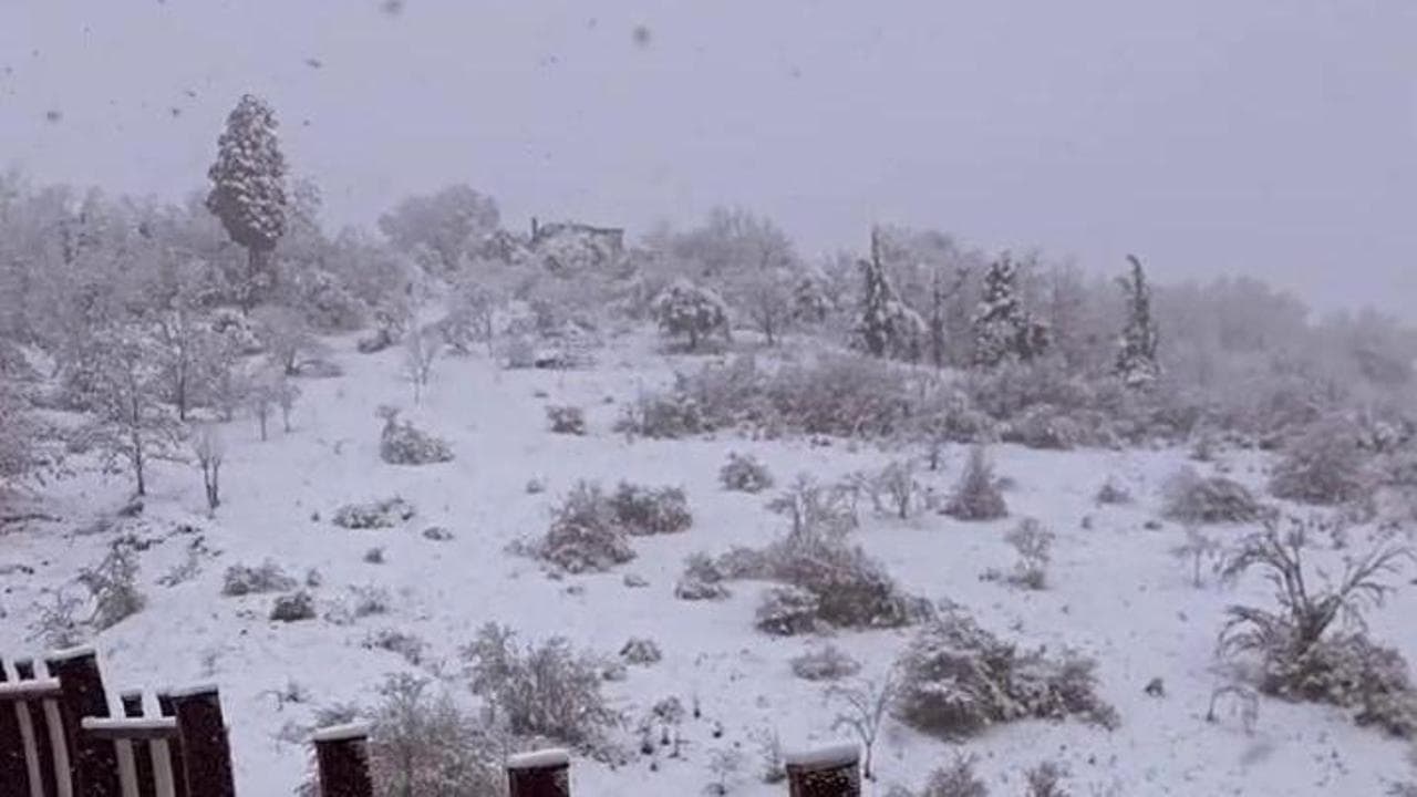Maltempo, 10 centimetri di neve coprono Potenza: le immagini