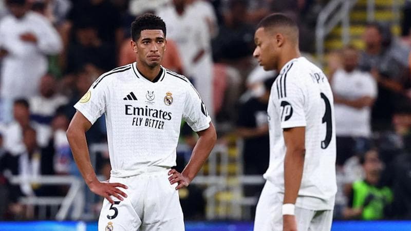 Bellingham e Mbappé sconsolati