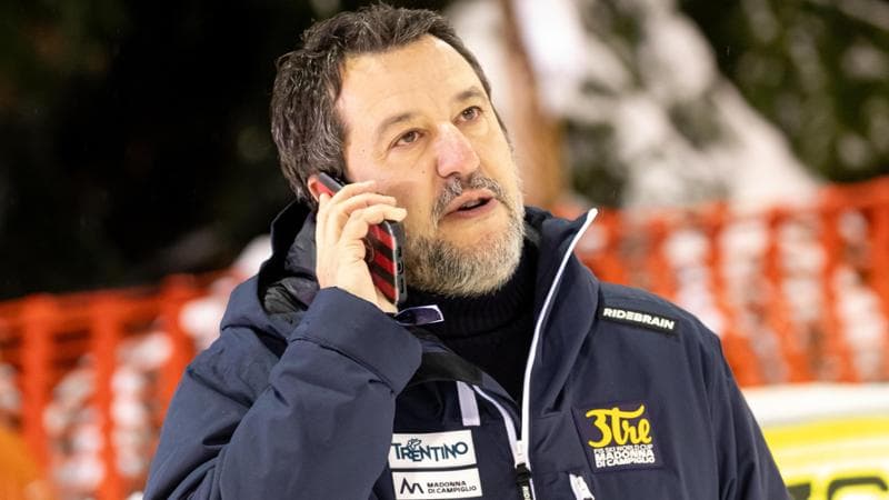 Madonna di Campiglio, 8 gennaio: il ministro delle Infrastrutture Matteo Salvini