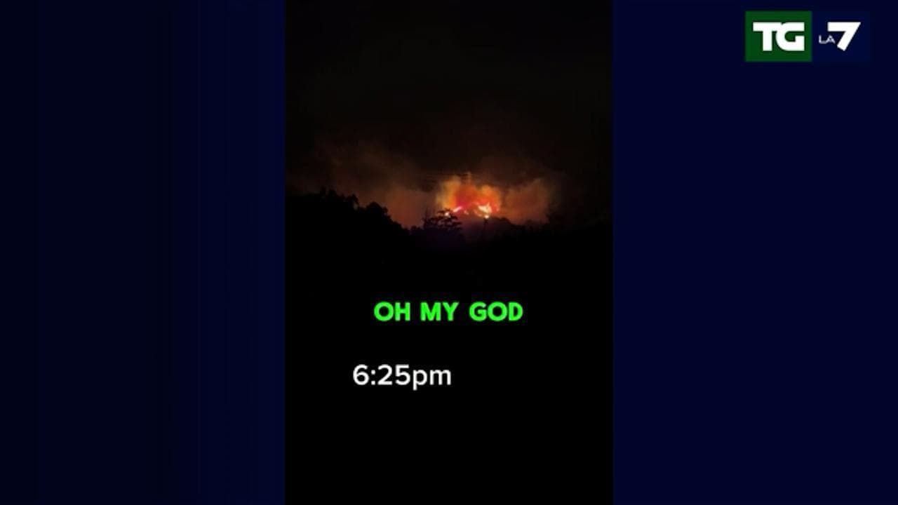 California, ecco come è iniziato l'incendio di Altadena: le immagini da una telecamera di sicurezza