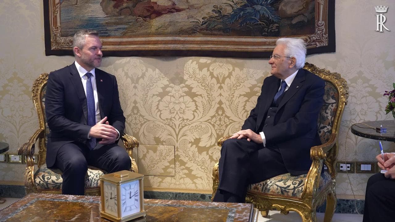Quirinale, l'incontro tra Sergio Mattarella e il presidente slovacco Peter Pellegrini