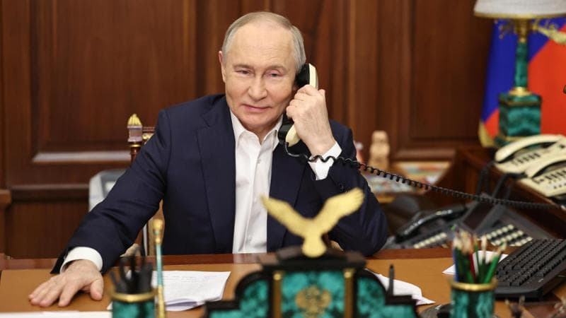 Mosca (Russia), 7 gennaio: Vladimir Putin al Cremlino