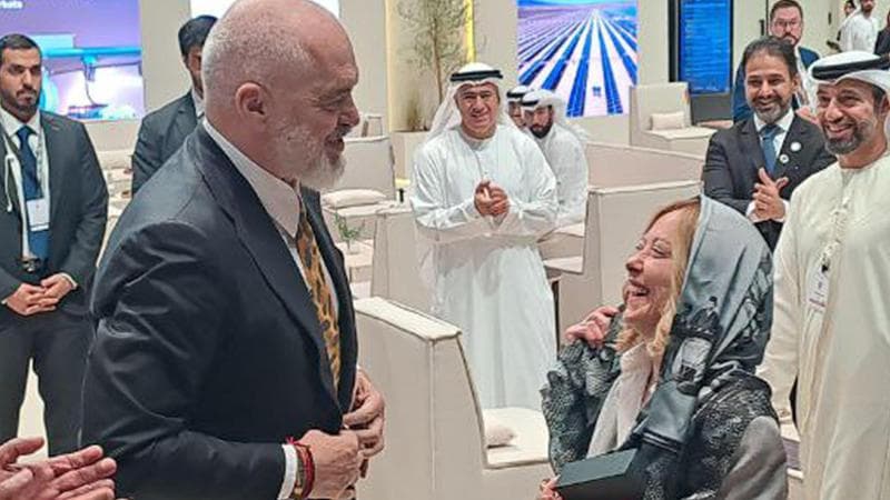 Edi Rama con la premier Giorgia Meloni&nbsp;
