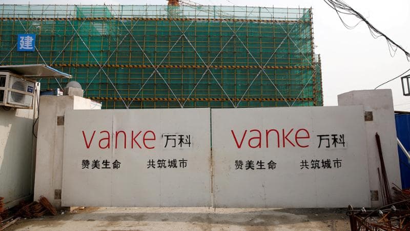 Un cantiere del colosso immobiliare cinese Vanke