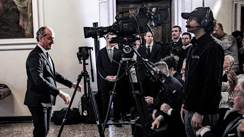 20/12/2024 Venezia. Il presidente della Regione Veneto Luca Zaia, nel corso del tradizionale incontro di fine anno con la stampa