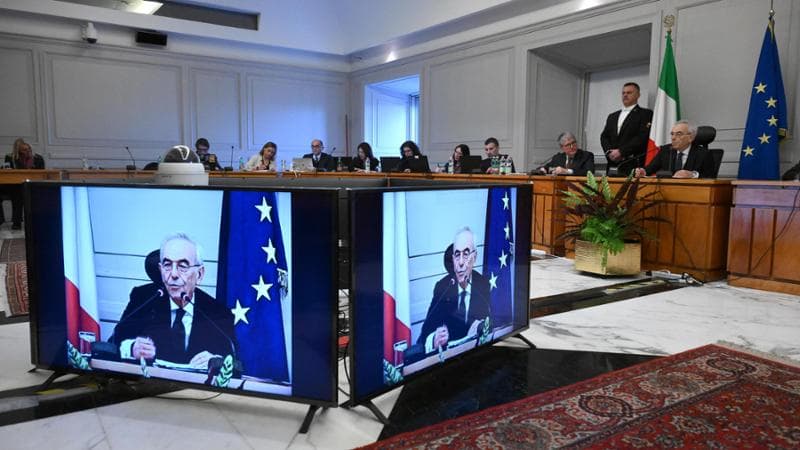 Il nuovo presidente della Corte costituzionale Giovanni Amoroso, Roma, 21 gennaio 2025.  ANSA/ETTORE FERRARI  
