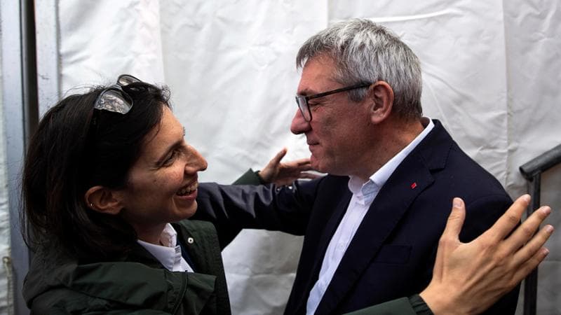 Elly Schlein con&nbsp;Maurizio Landini&nbsp;
