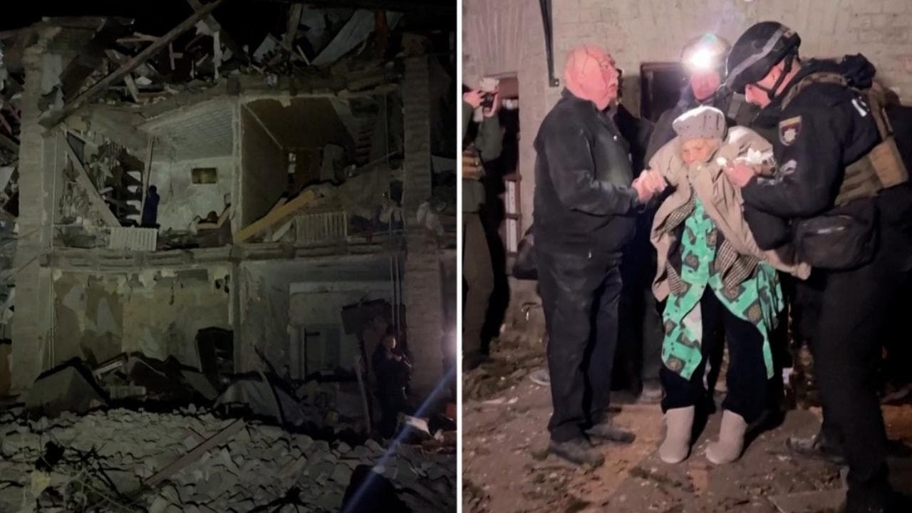 Attacco russo a Zaporizhzhia, nel palazzo sventrato dalle bombe una anziana miracolosamente salva