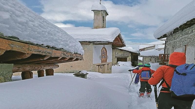 Val Maira (CN). Ciaspolata