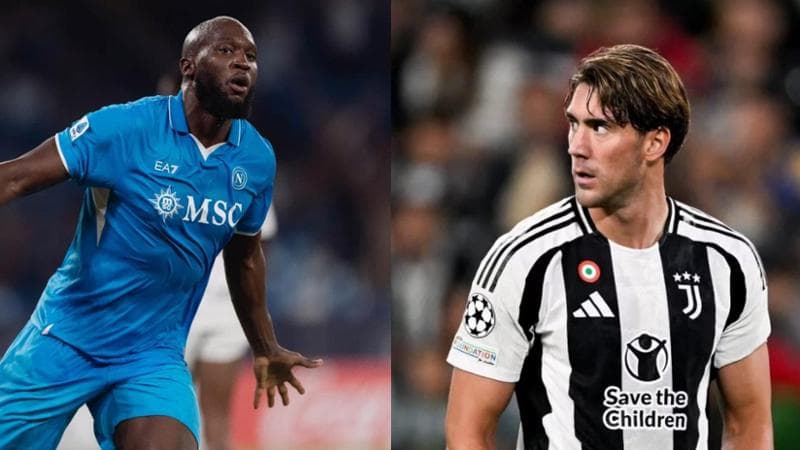 Romelu Lukaku e Dusan Vlahovic