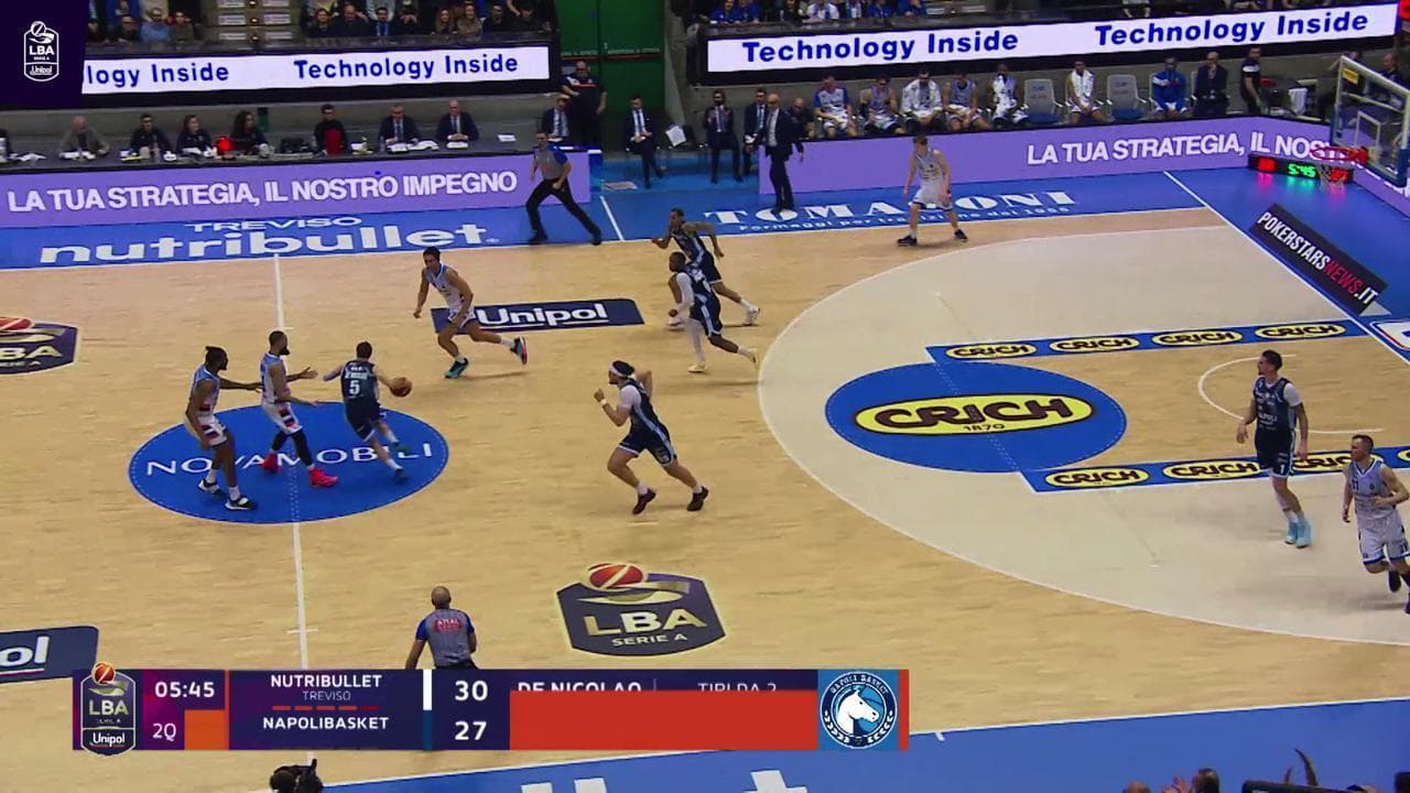 Basket serie A, gli highlights di Treviso - Napoli