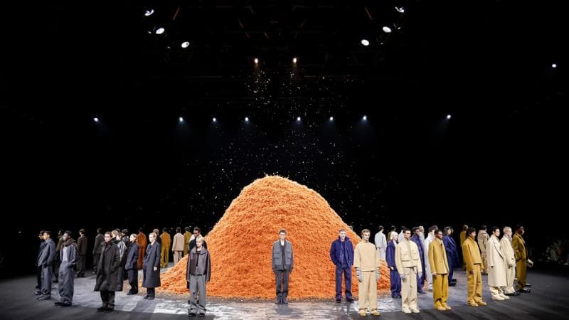 Una sfilata Zegna a Milano
