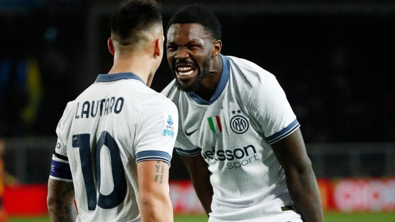 Lautaro Martinez e Marcus Thuram, in campo mercoled&igrave; col Monaco
