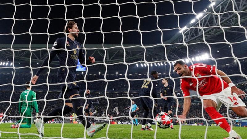 Gol subito dalla Juventus con il Benfica
