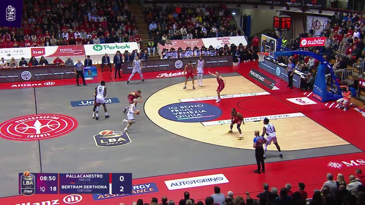 Basket serie A, gli highlights di Trieste-Tortona