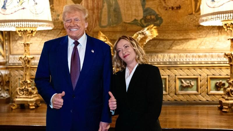 Palm Beach, Florida (Stati Uniti), 4 gennaio: Donald Trump e Giorgia Meloni a Mar-a-Lago