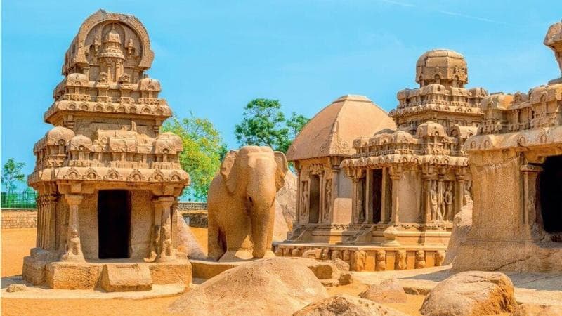 Five Rathas a Mahabalipuram