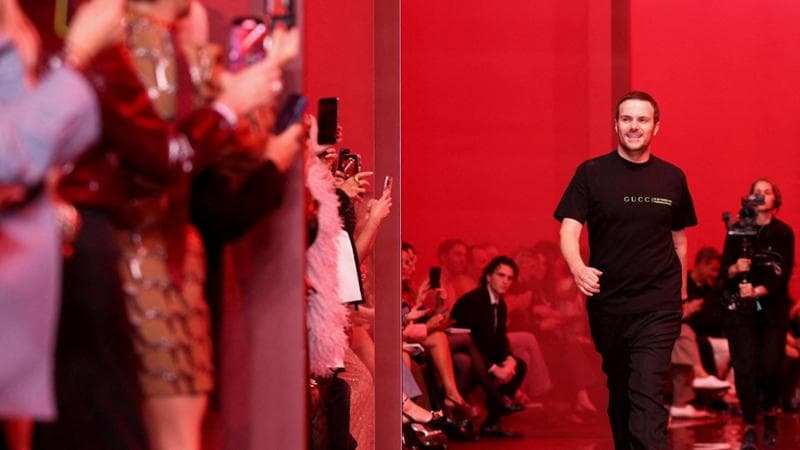 FILE PHOTO: Creative Director of Gucci Sabato de Sarno walks during the Gucci Spring/Summer 2025 collection show during Fashion Week in Milan, Italy, September 20, 2024. REUTERS/Claudia Greco/File Photo
