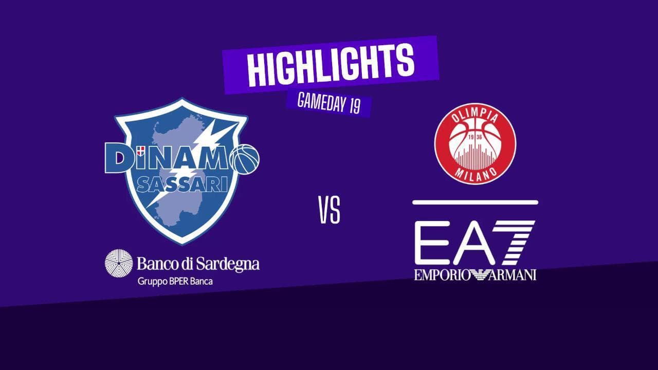Basket serie A, gli highlights di Sassari - Milano