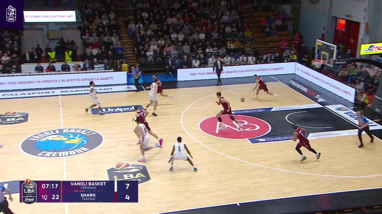 Basket serie A, gli highlights di Cremona vs Trapani