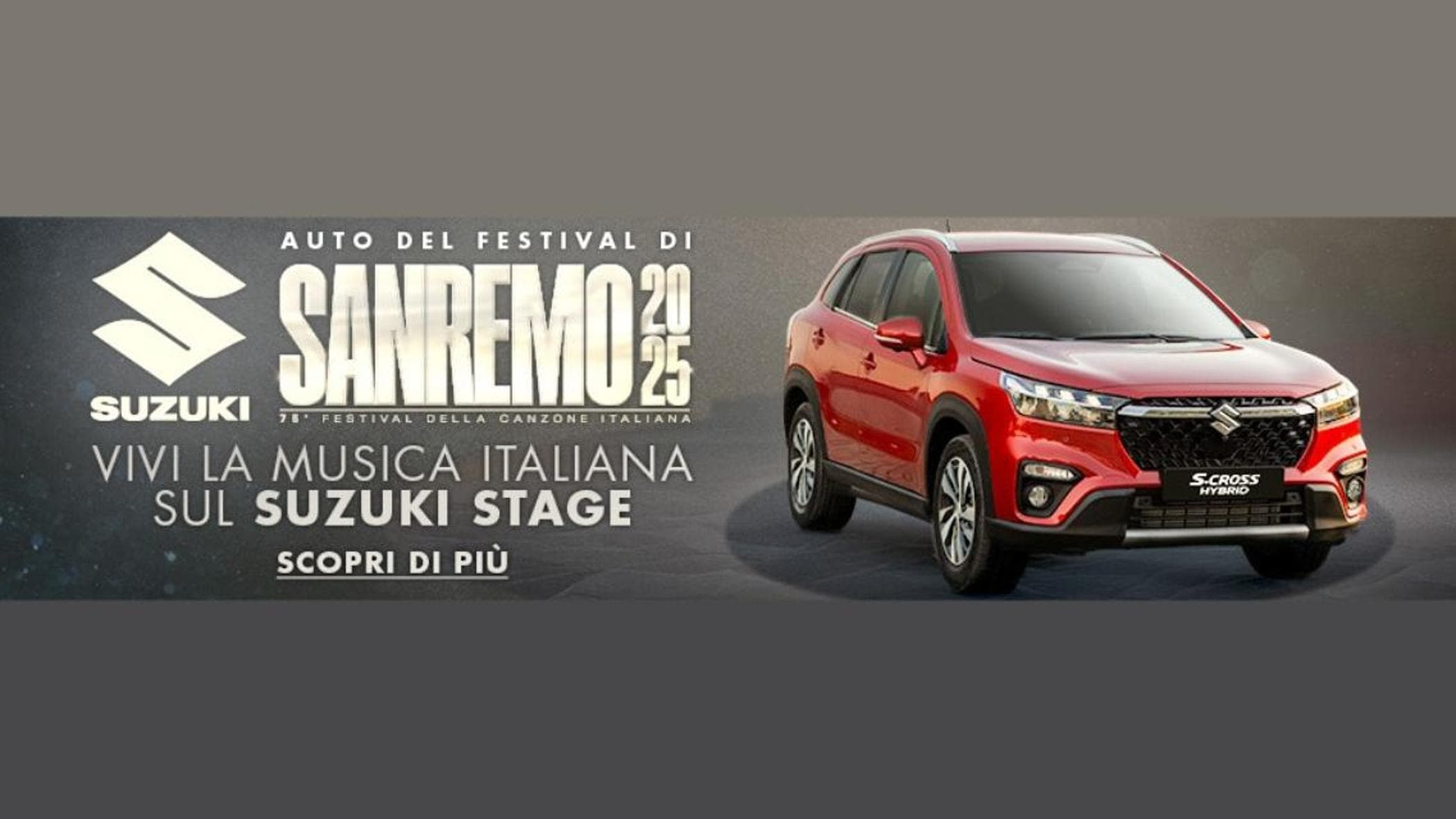 S-Cross hibrid SUV için yeni Suzuki kampanyası Sanremo Festivali'nden başlıyor