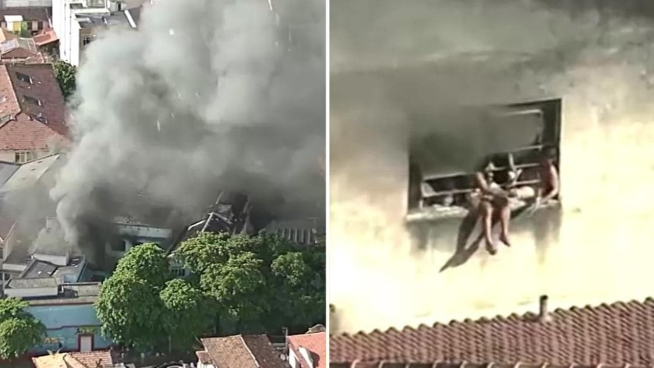Rio, in fiamme fabbrica di costumi del Carnevale: gli impiegati alle finestre per chiedere aiuto