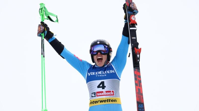 Federica Brignone dopo la vittoria