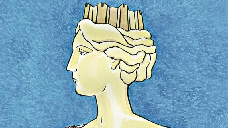 Allegoria raffigurante l'Italia Turrita, simbolo della Repubblica italiana