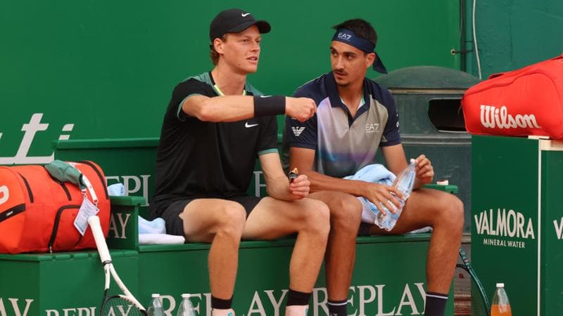Jannik Sinner con Lorenzo Sonego
