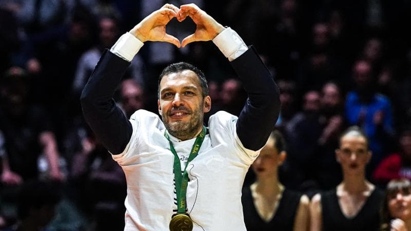 Paolo Galbiati dopo la vittoria della Coppa Italia