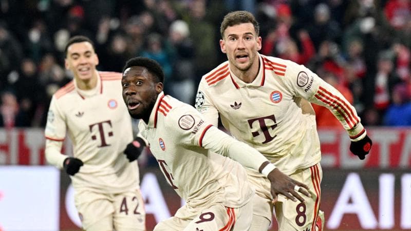 Bayern-Celtic: Davies esulta dopo il gol
