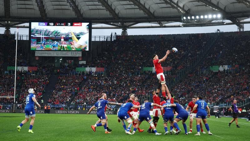 Un momento di Italia-Galles