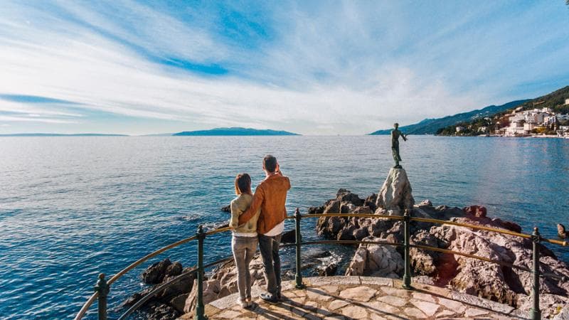La statua della Ninfa con il gabbiano