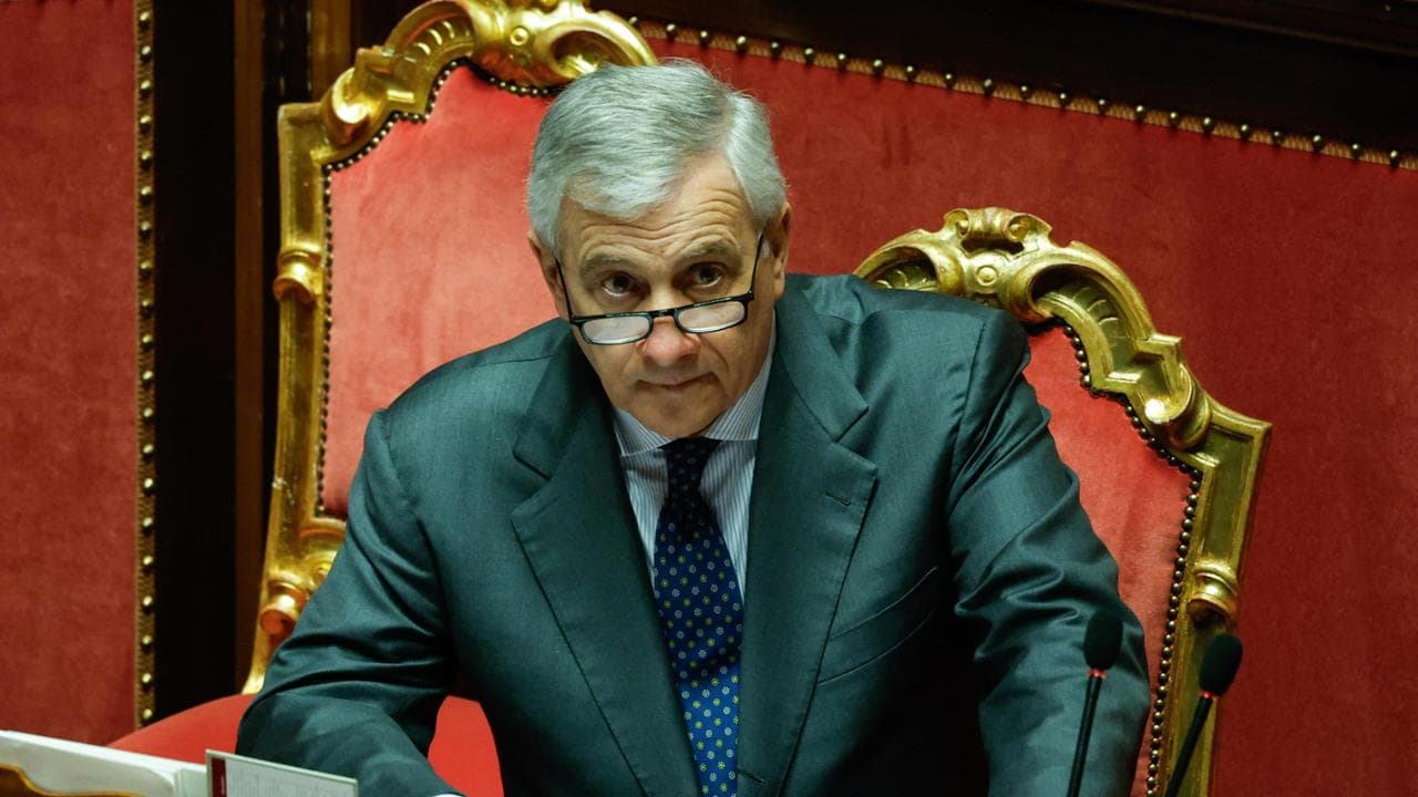 Il ministro degli Affari Esteri Antonio Tajani in Senato durante il Question time, Roma, 27 Febbraio 2025. ANSA/GIUSEPPE LAMI