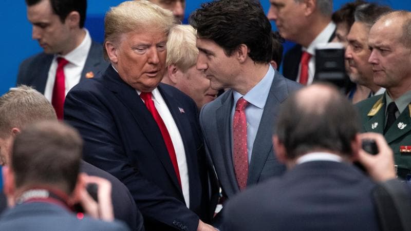 Il presidente Usa, Donald Trump, e il premier canadese Justin Trudeau