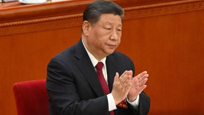 &nbsp;Xi Jinping, presidente della Cina, all'Assemblea nazionale del Popolo
