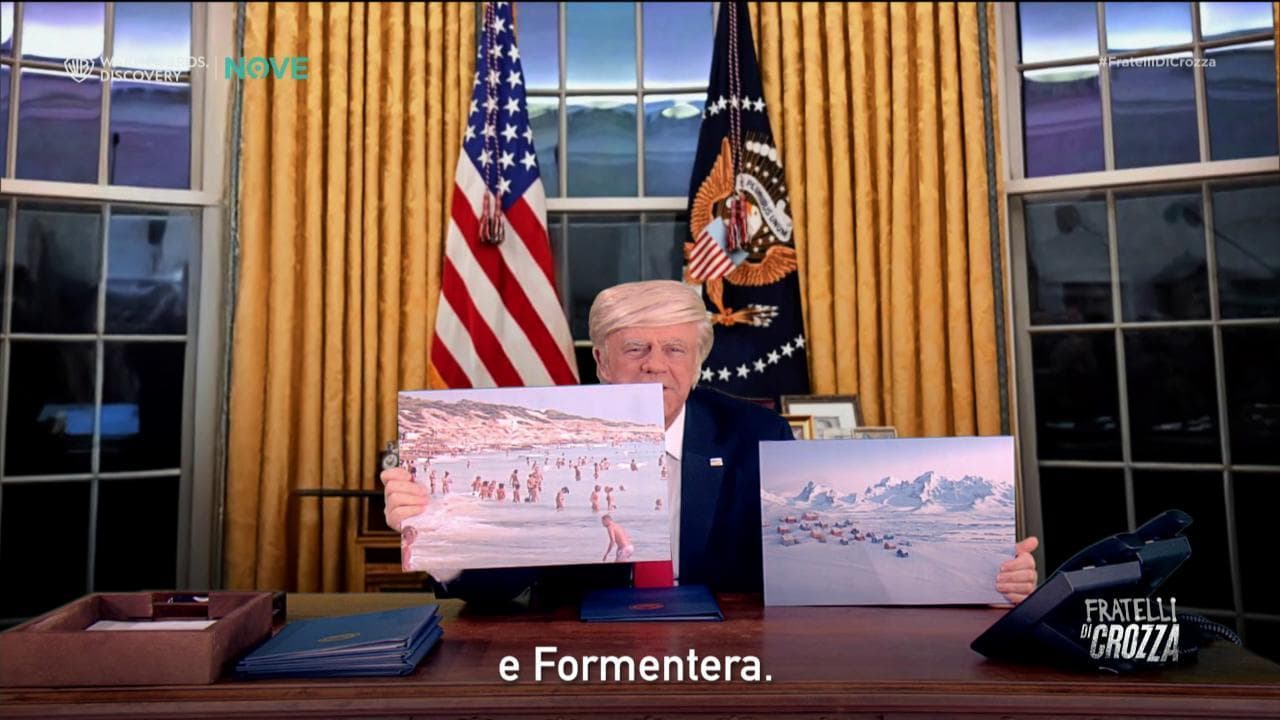 Crozza-Trump: "L'effetto serra? Ci aiuterà a trasformare la Groenlandia in Formentera"