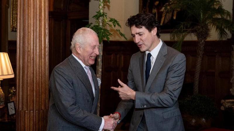 Re Carlo nel suo recente incontro con Justin Trudeau