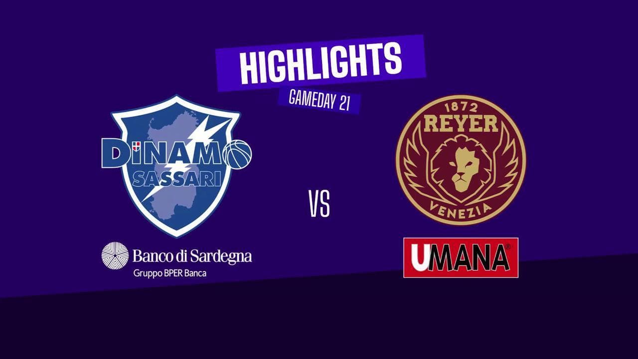 Basket serie A, gli highlights di Sassari - Venezia