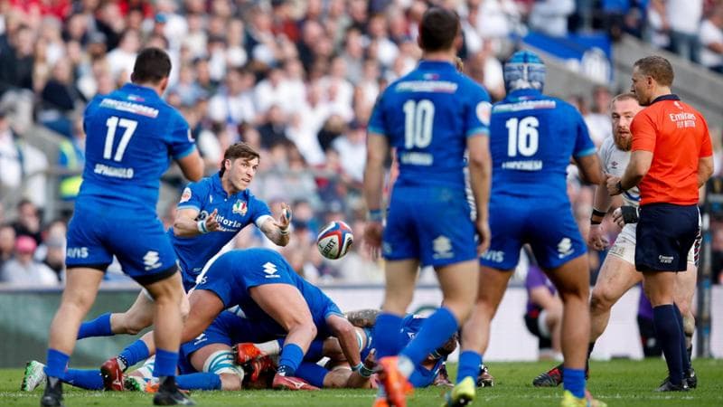Gli azzurri contro l'Inghilterra